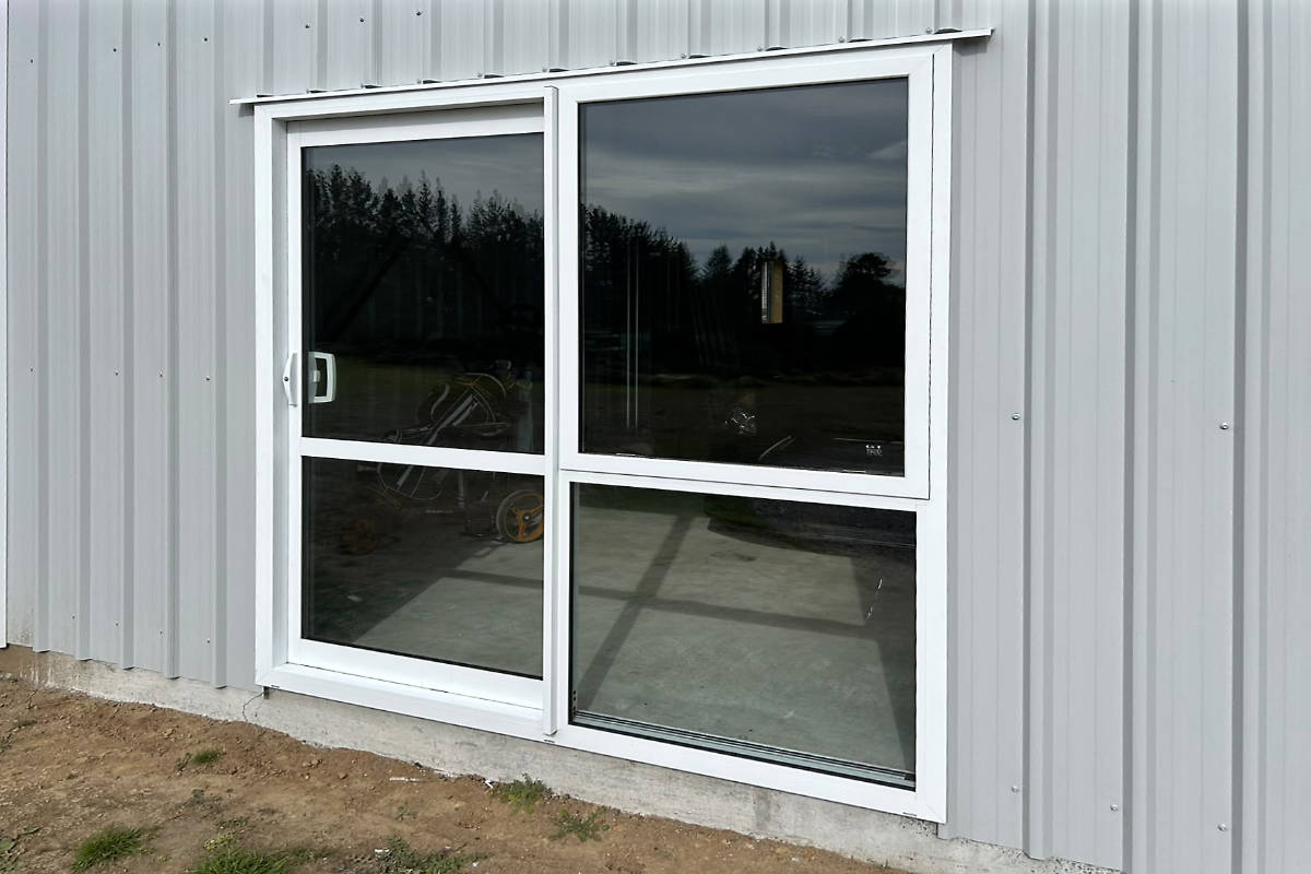 aluminium sliding window installed in shed Aluminium sliding window installed in a New Zealand shed