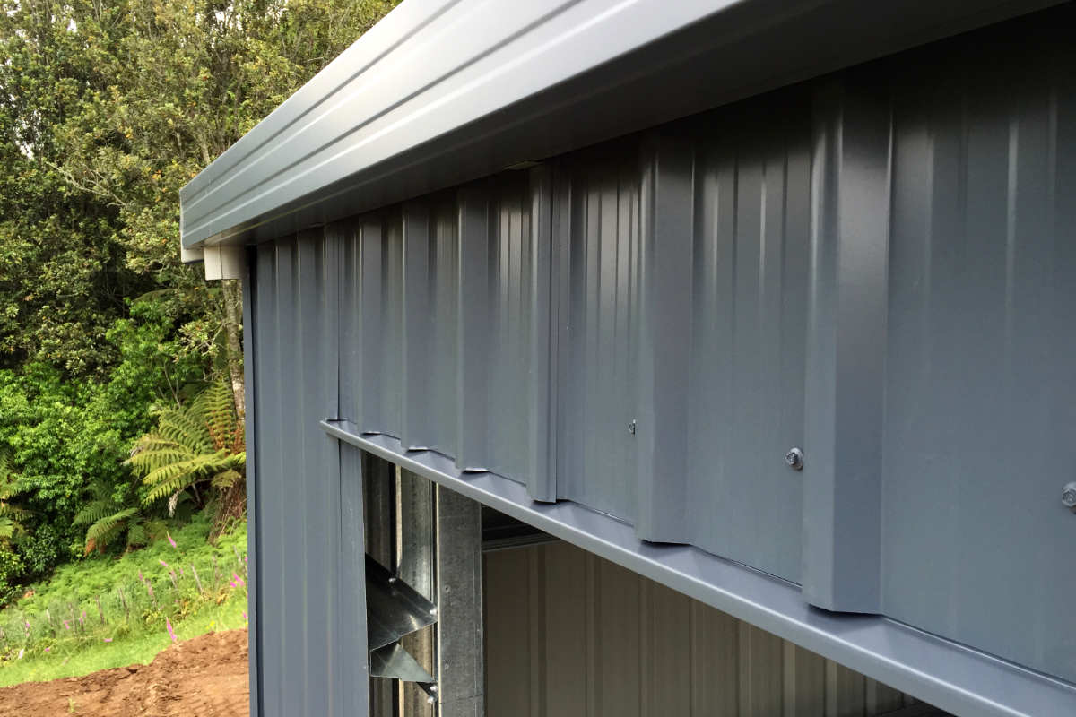 Genuine Colorsteel cladding and precision steel shed flashing