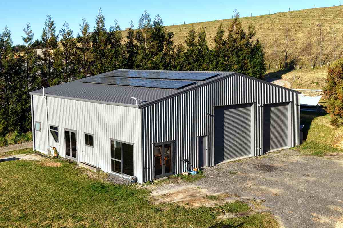 Detailed view of a large rural workshop shed Finished