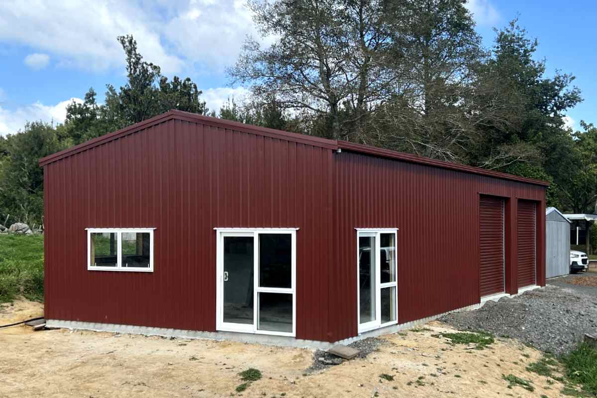 steel shed nz customer review Completed steel shed in New Zealand representing a finished customer project